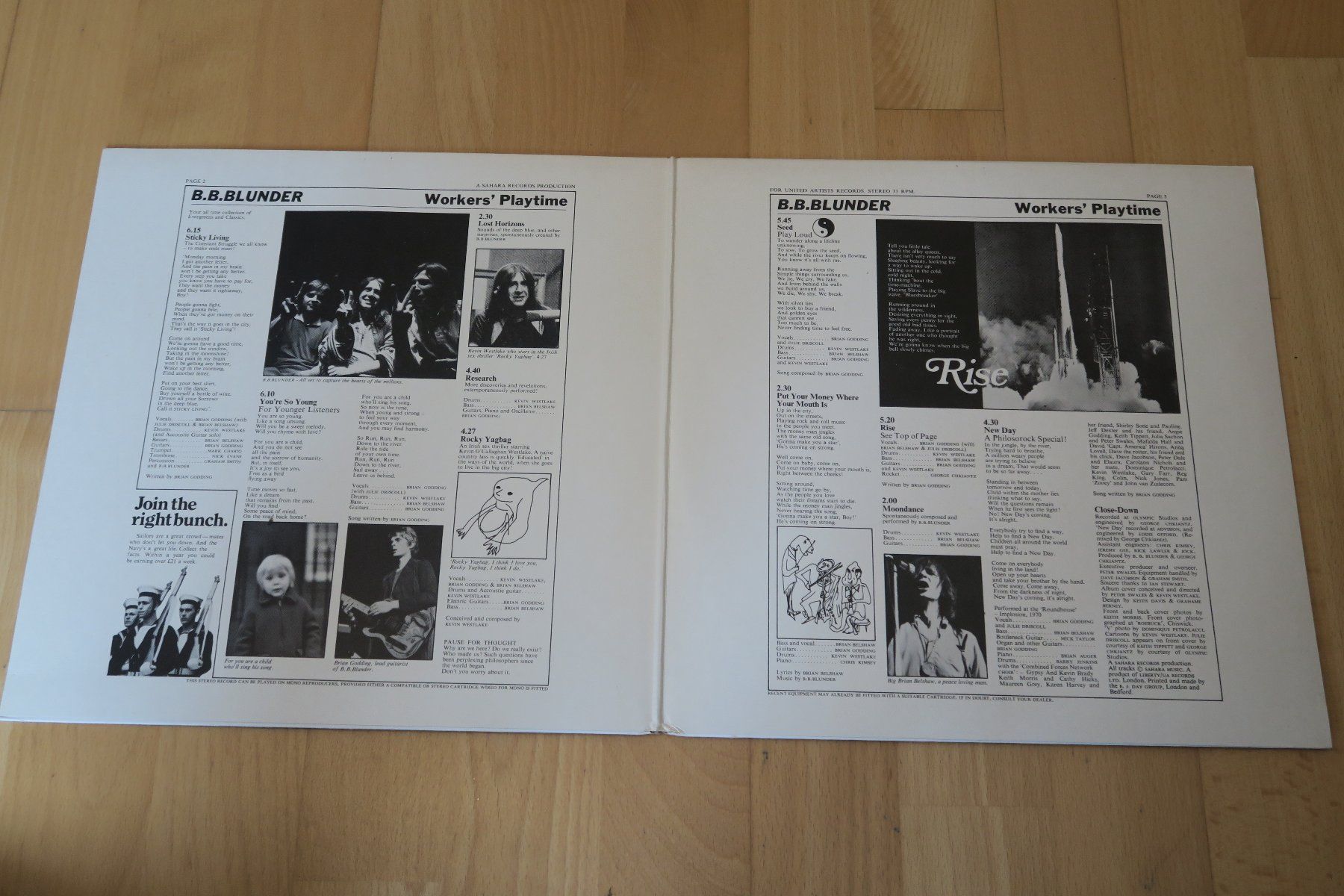 Schallplatten: B.B. Blunder – Workers' Playtime – Gebraucht aus Thun von Karibu70 1