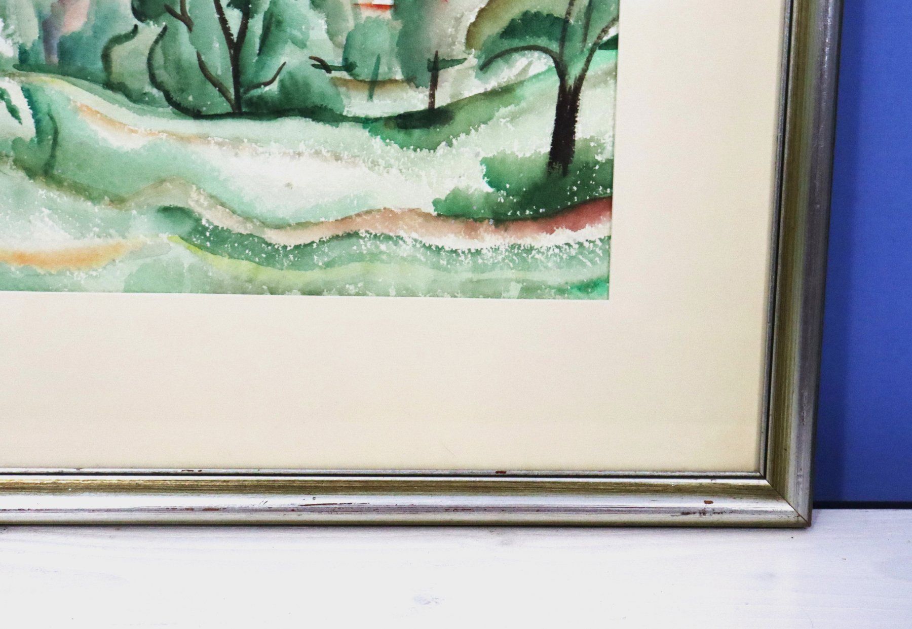 Dipinti: Hans Walter Scheller 1896-1964, Aquarell "Seelandschaft"- – Usato da Zug venduto da Kunst-Fundgrube 6