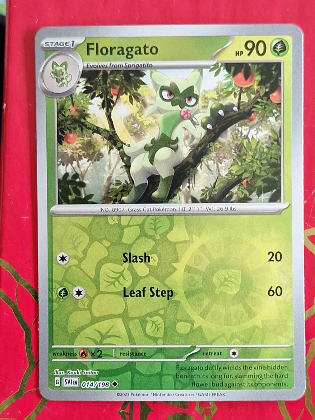 Pokémon Carte collezionabili: Floragato - Pokemon Reverse Holo Scarlet Violet Base – Usato da Altstätten SG venduto da GGsGameshop