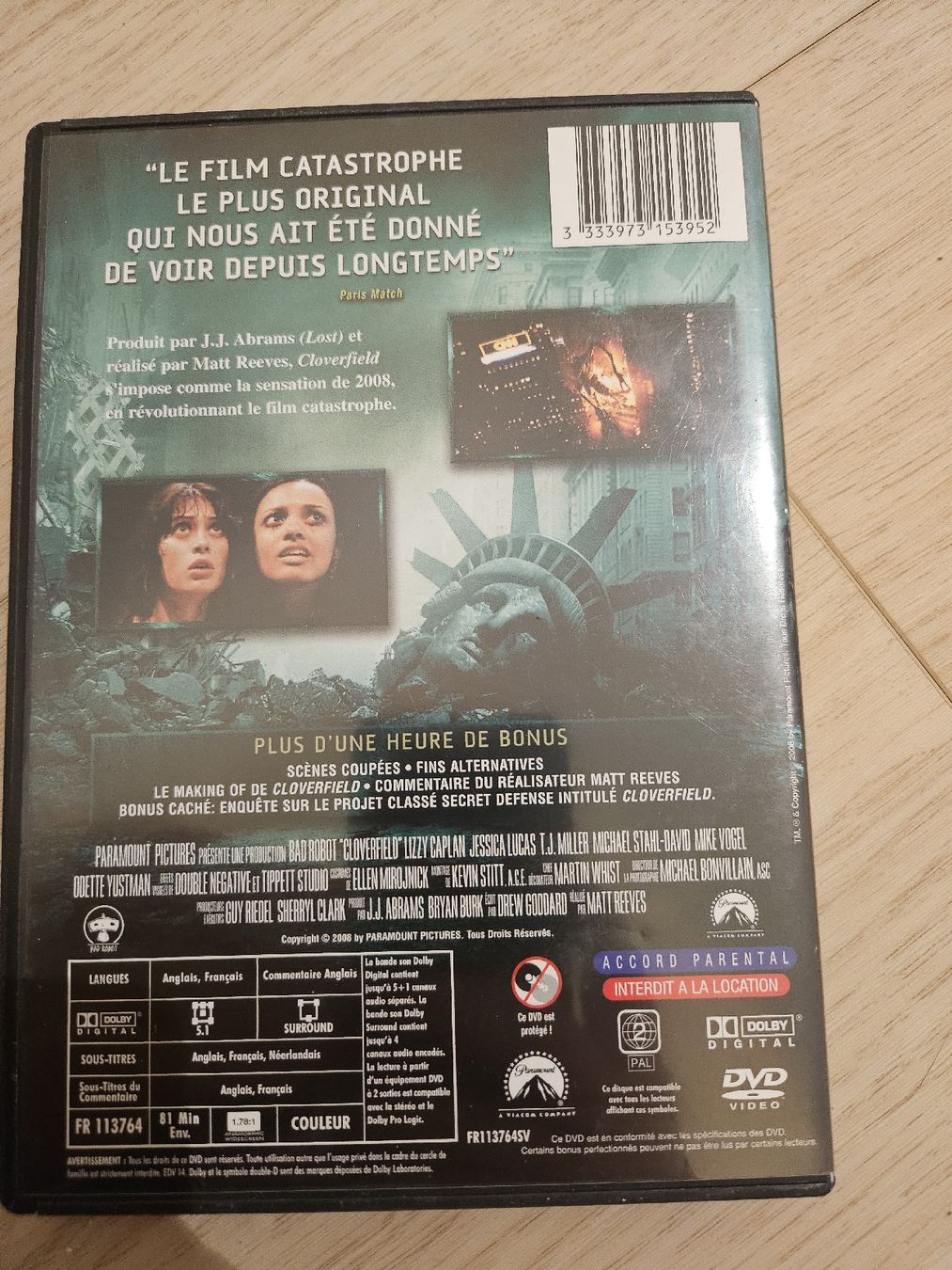 Tutti i DVDs: DVD Cloverfield - Film catastrophe – Usato da La Joux FR venduto da car_ck96 2