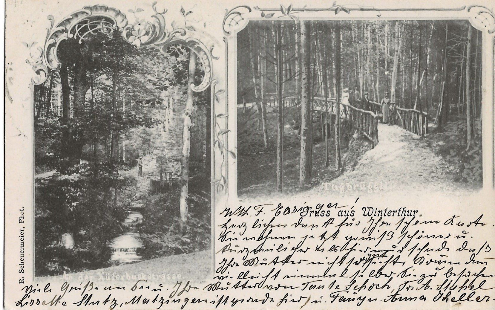 Ansichtskarten: Gruss aus Winterthur, 1906 – Gebraucht aus Frauenfeld von Merk52