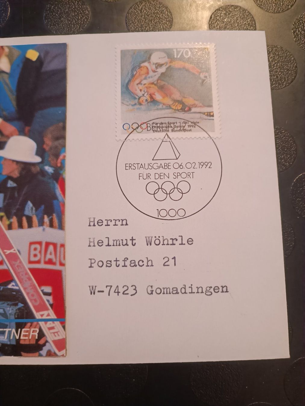 Autografi: Armin Bittner - handsignierte Karte mit Sonderstempel FDC – Usato da Menziken venduto da Artographs 1