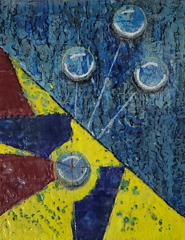 Foto & Immagini: Encaustic Bild, Abstrakte Ballöne – Nuovo (secondo la descrizione) da Meggen venduto da car_rxl6