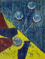 Encaustic Bild, Abstrakte Ballöne