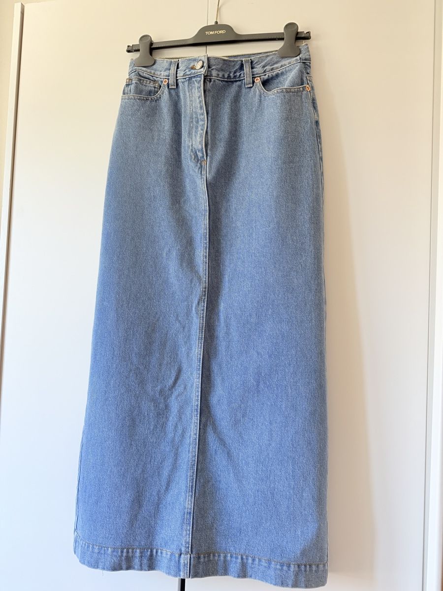 Magda Butrym Gonne: Magda Butrym Denim Maxi Skirt 34 – Nuovo (secondo la descrizione) da Genève venduto da kam_m6mq 3