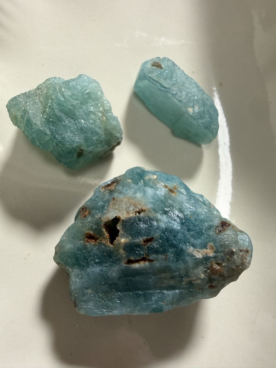 Mineralien & Heilsteine: Grandidierite 3Stk mit 104,5ct – Neu (gemäss Beschreibung) aus Oberhof von RealStone 7