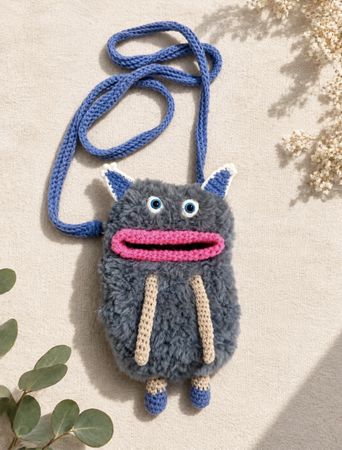 Sac téléphone fait main au crochet – pièce unique