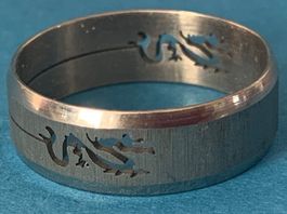Edelstahlring herrenring DRAGON (70)