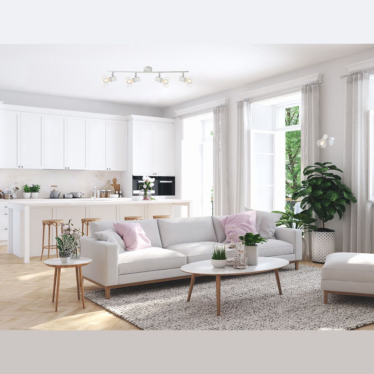 Lampadari & plafoniere: Deckenleuchte, Weiss, 60 cm x 8 cm – Nuovo (secondo la descrizione) da Kreuzlingen venduto da Smart-Light 1