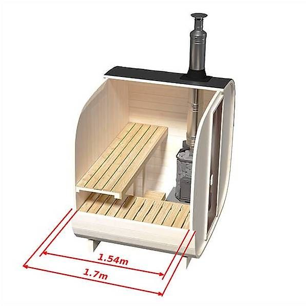 Sauna & Accessori: Fasssauna 1.7 m - Quadratisch / 00097 – Usato da St. Gallen venduto da Spa_at_Home911 6