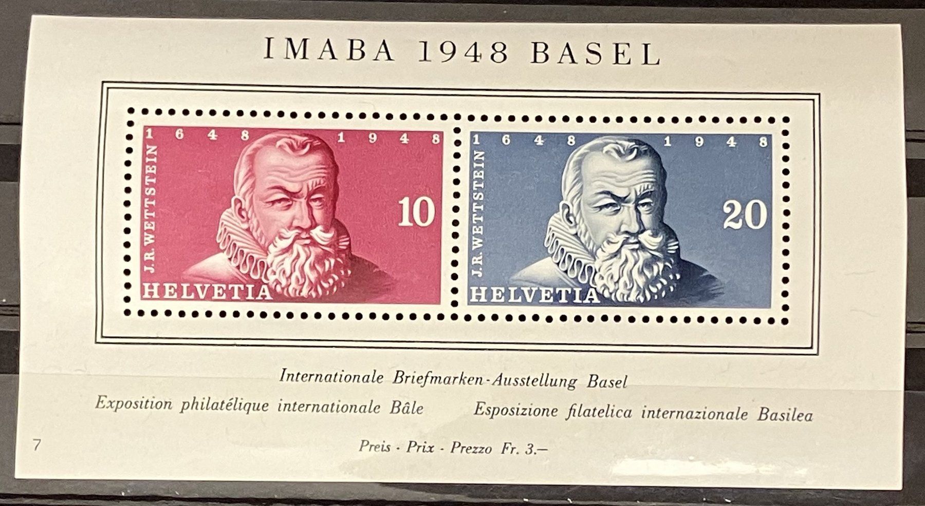 Tutti i francobolli: BLOCK IMABA 1948** – Nuovo (secondo la descrizione) da Oberwil BL venduto da SALOB