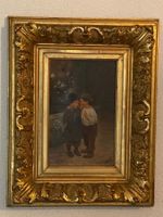 Altes Original Ölbild Marie (Mizzi) Wunsch, Das Geheimnis