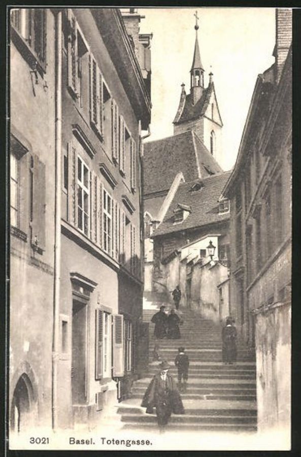 Ansichtskarten: Basel, Totengasse – Gebraucht aus Frauenfeld von POML