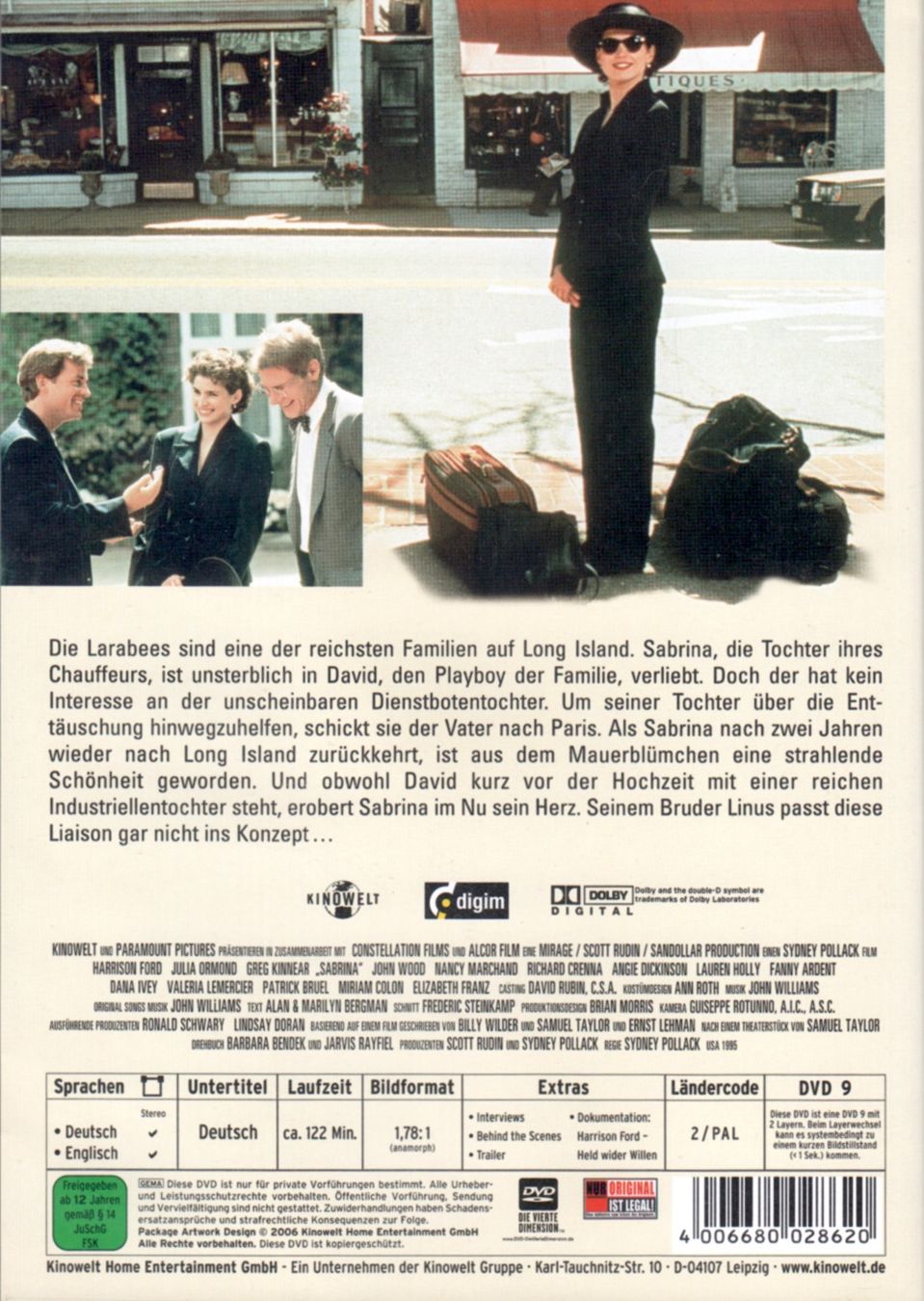 Tous les DVDs: DVD: Sabrina (mit: Harrison Ford, Julia Ormond) – D'occasion à Tägerig par fil_f8k6 1