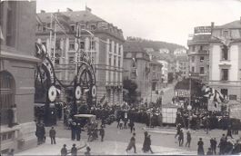 CHAUX - de - FONDS, défilé de la fête du tir et musique