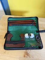 Mini Golf Set mit Tasche Holz Metall Zubehör neuwertig