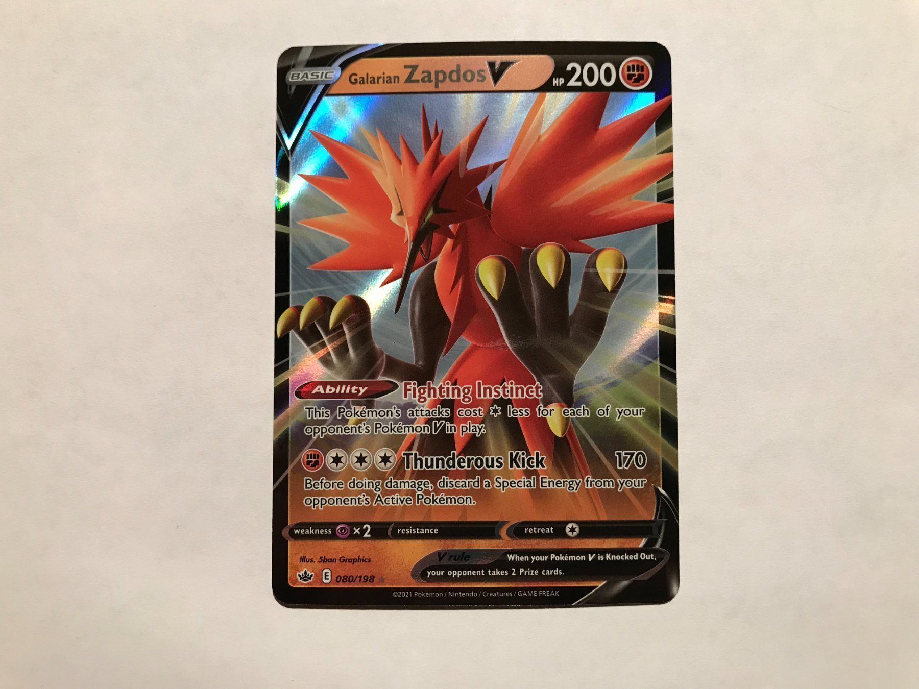 Pokémon Carte collezionabili: Galarian Zapdos V EN – Nuovo (secondo la descrizione) da Hagendorn venduto da Pokecollectorch 1