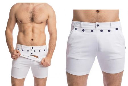 NEUE sexy spezielle Herren Shorts weiss Gr. M - 223093