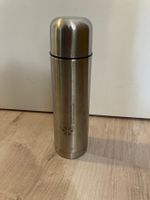 Isolierflasche Edelstahl silber gebraucht mit SLF Logo