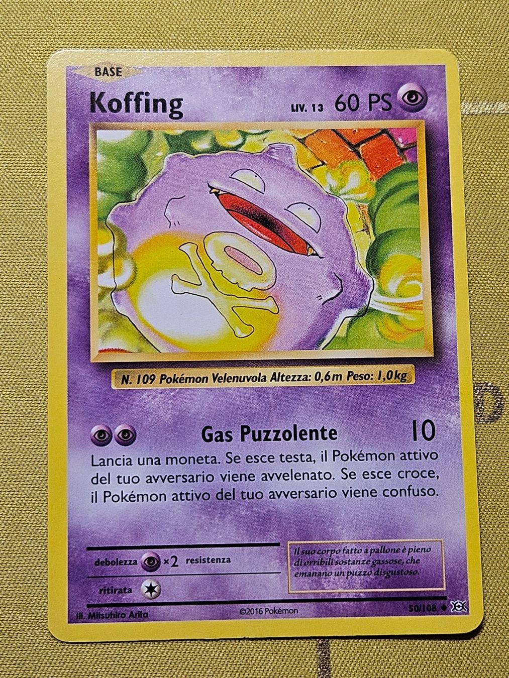 Pokémon Carte collezionabili: Evolutions - Koffing 50/108 IT – Usato da Bellinzona venduto da Pokemarco