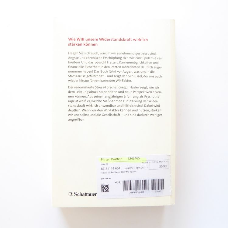 Resilienz: Der Wir-Faktor | Kaufen Auf Ricardo