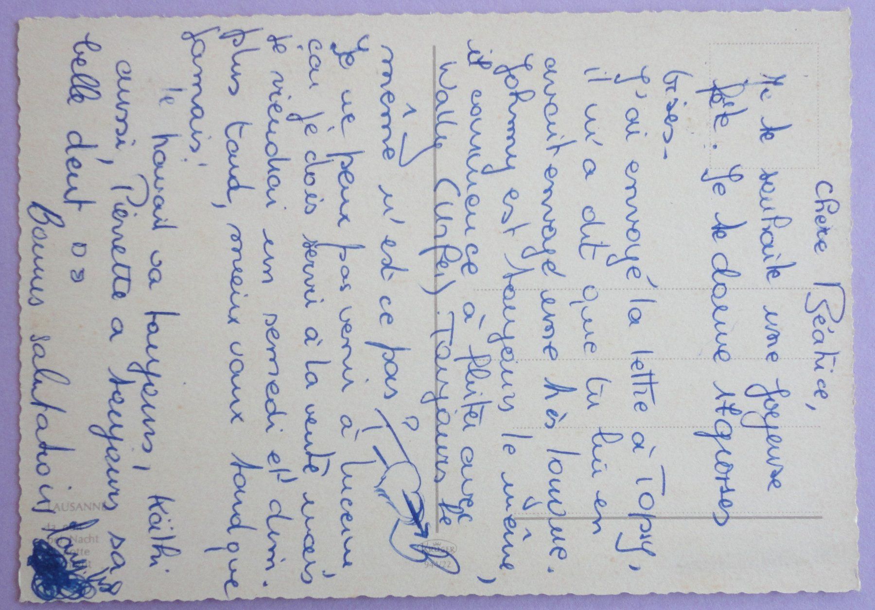 Cartoline postali: Lausanne, la nuit – Usato da Fétigny venduto da Billy2miny 1