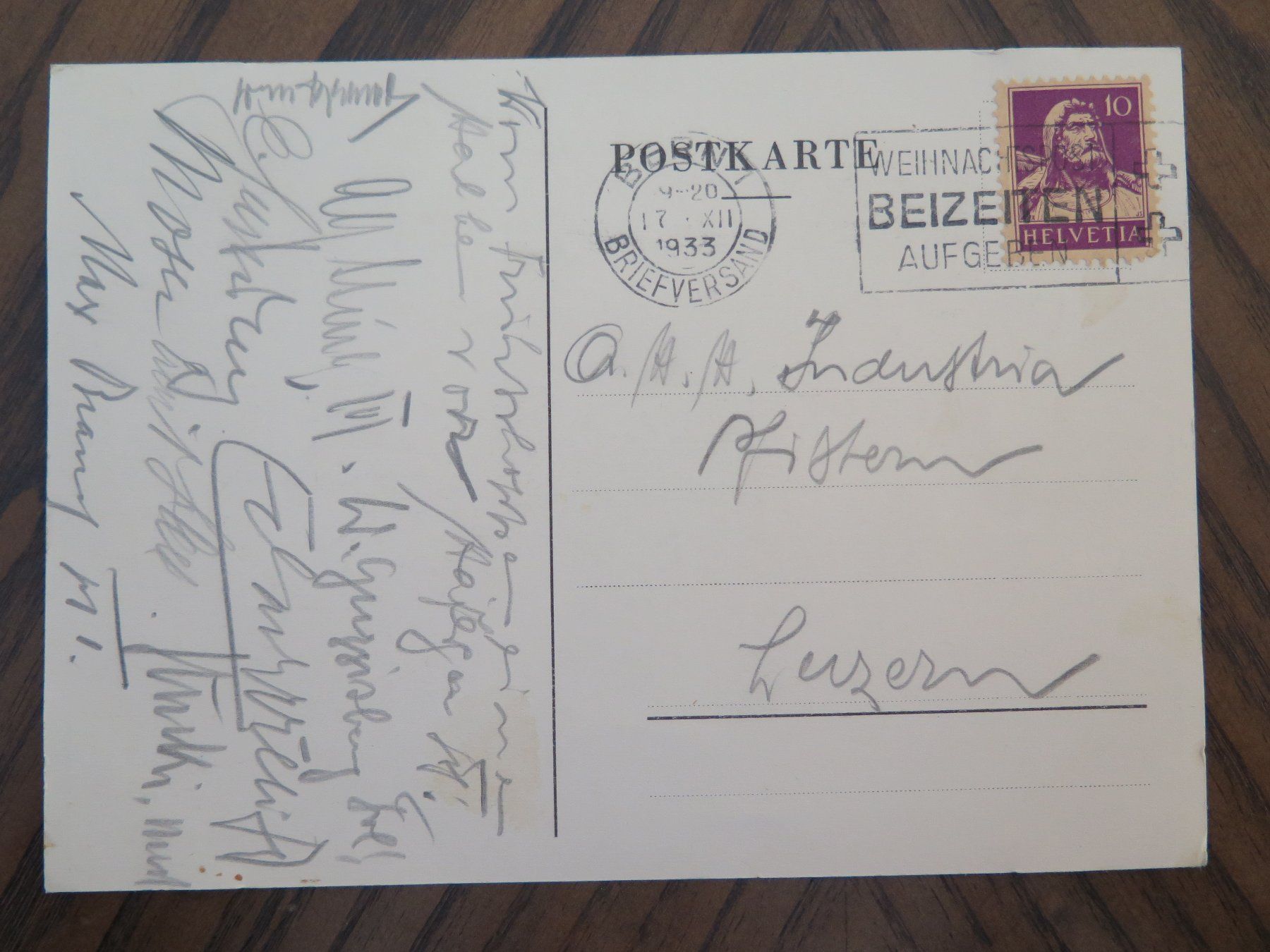 Cartes postales: STUDENTIKA - HELVETIA BERN - WEIHNACHTSKOMMERS 1933 – D'occasion à Wittenbach par lipasal 3
