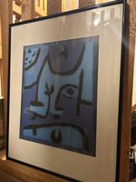 Framed Abstract Art Print, Blue Hues - Wall Decor