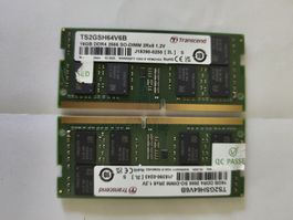 2 x 16 GB SO-Dimm DDR4 2666 Transcend