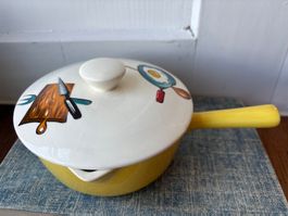 Villeroy & Boch Gelber Vintage Topf mit Deckel, Retro