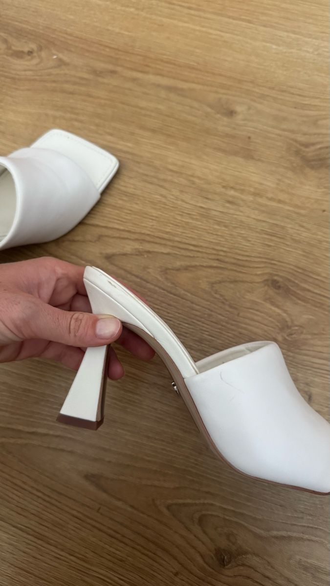 Sam Edelman Damenschuhe: Sam Edelman White Leather Mules – Gebraucht aus Dinhard von emi_6jdk 4