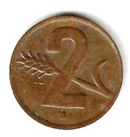 2 Rappen Münze 1948 Kupfer