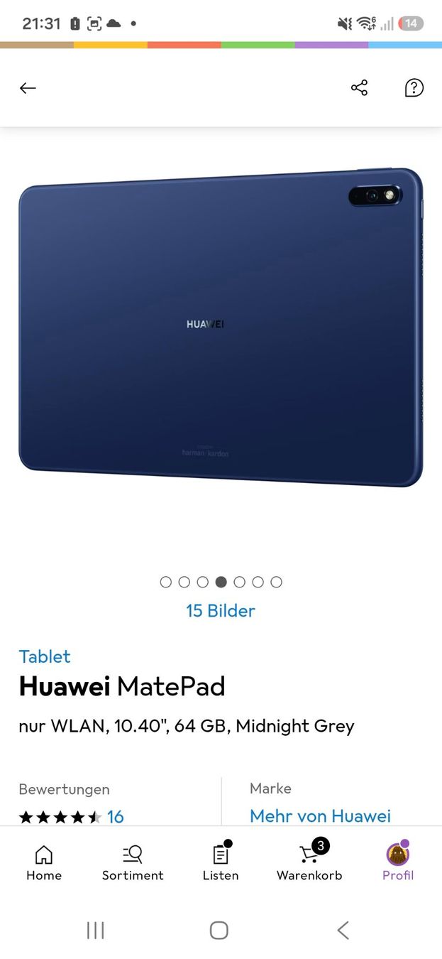 Huawei Tablet PC: Tablet Huawei MatePad 10.4 – Gebraucht aus Mamishaus von Salima 6