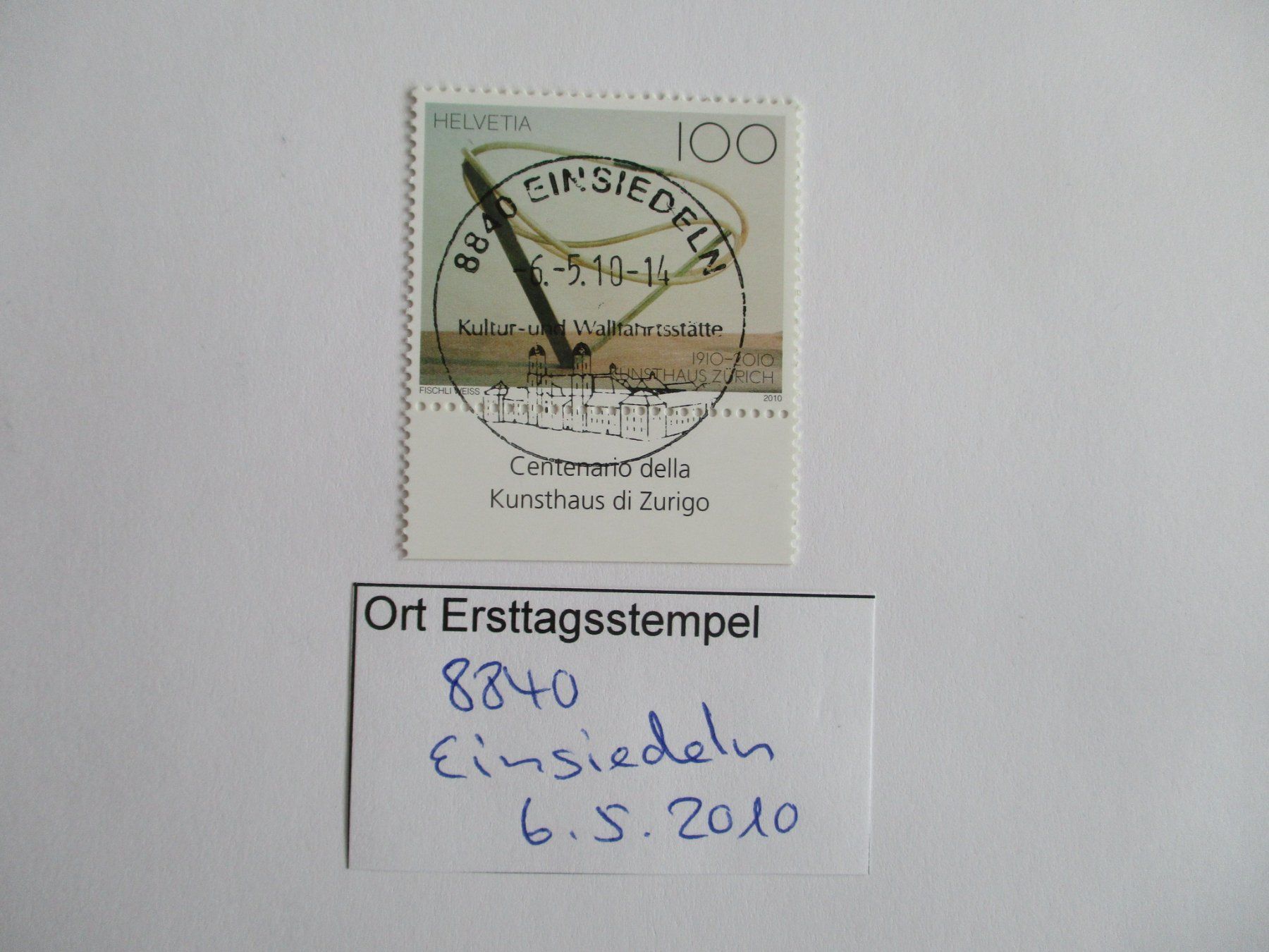 Tutti i francobolli: Voll Ort Ersttagsstempel 8840 Einsiedeln – Usato da Langnau b. Reiden venduto da Aktuell88