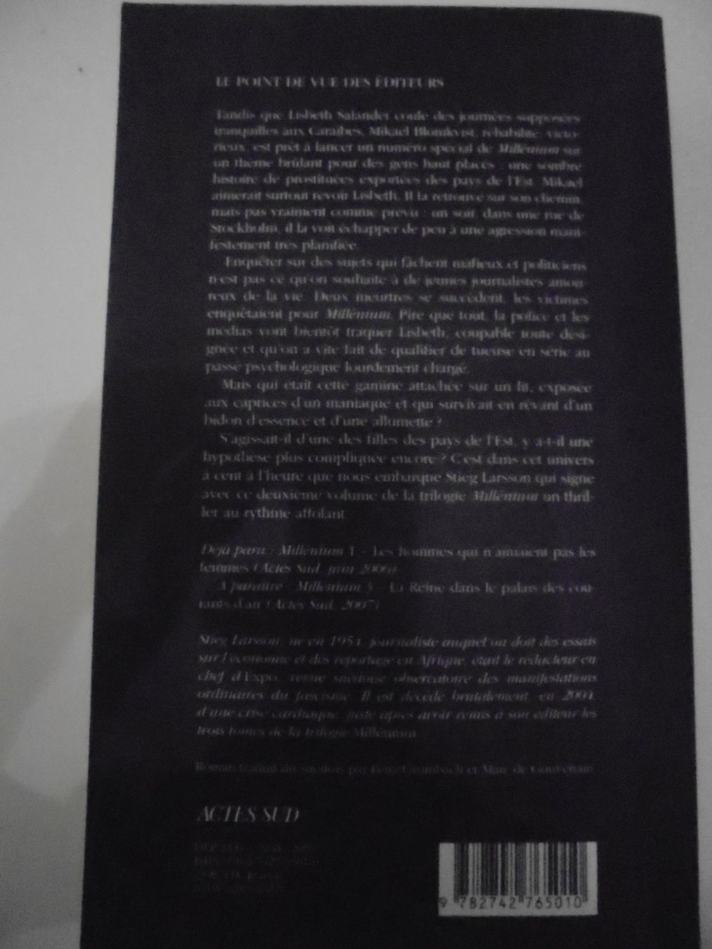 Libri: " Millenium " de Stieg Larsson, volumes 1 à 3 – Usato da Crissier venduto da Promopost 4