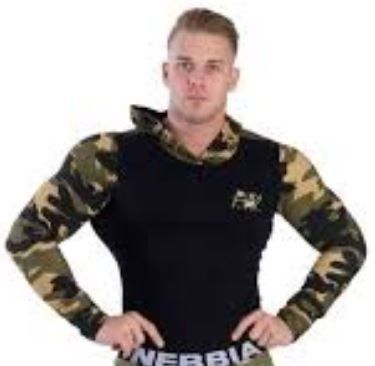 Nebbia Herren Fitness Hoodie Pulli Camouflage  L XL XXL NEU