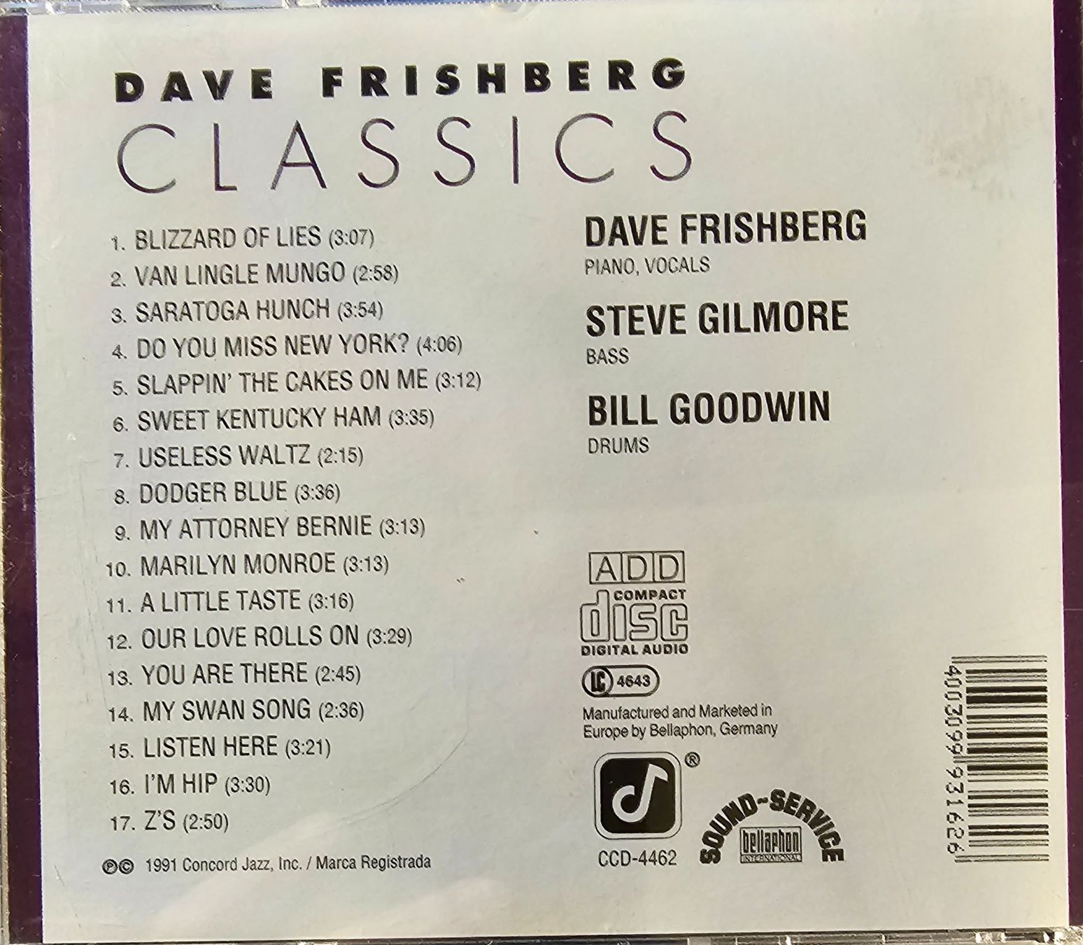 CD: Dave Frishberg - Classics – Usato da Wahlen b. Laufen venduto da Cg10 1