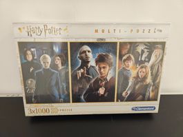 Neu - Clementoni - Puzzle 3x1000 Harry Potter
