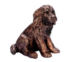 Hundefigur Kunst Skulptur Figur Hund Bronze Tierfigur Hündin
