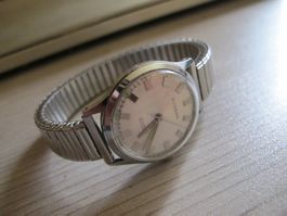Dugena Armbanduhr Damen Mechanisch Läuft Schön Stahl-Stahl