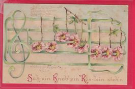 PRÄGEKARTE, SAH EIN KNAB EIN RÖS-LEIN STEH'N, 30.11.1903