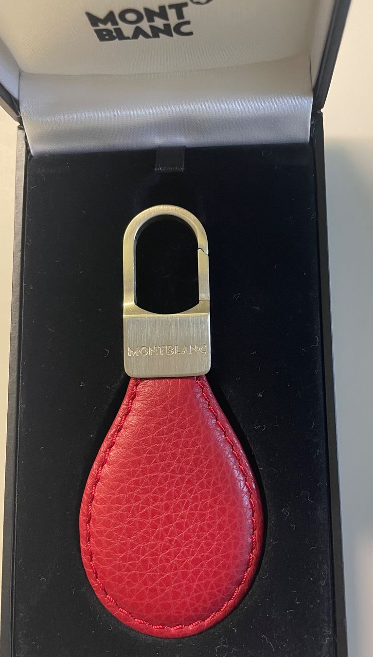Montblanc Portachiavi: Montblanc Leder Schlüsselanhänger – Nuovo e nell'imballaggio originale da Schaffhausen venduto da London114 1