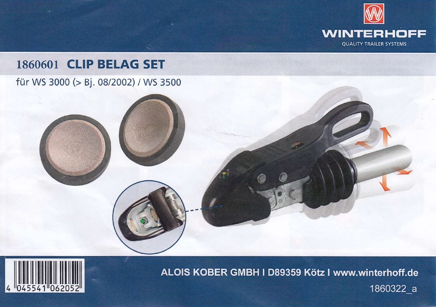 Anhängerersatzteile: Winterhoff Reibbeläge WS 3000 – Neu und originalverpackt aus Dietlikon von afh65