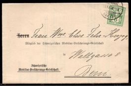 BERN 1.VII.06   Schwzeriche Mobiliarversicherung  Rechnung