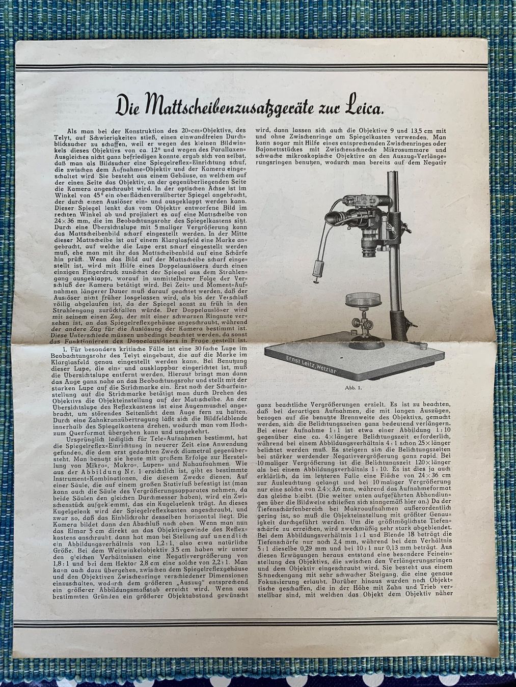 Leica Documenti: Antike Broschüre Leica – Usato da Basel venduto da Akinom50