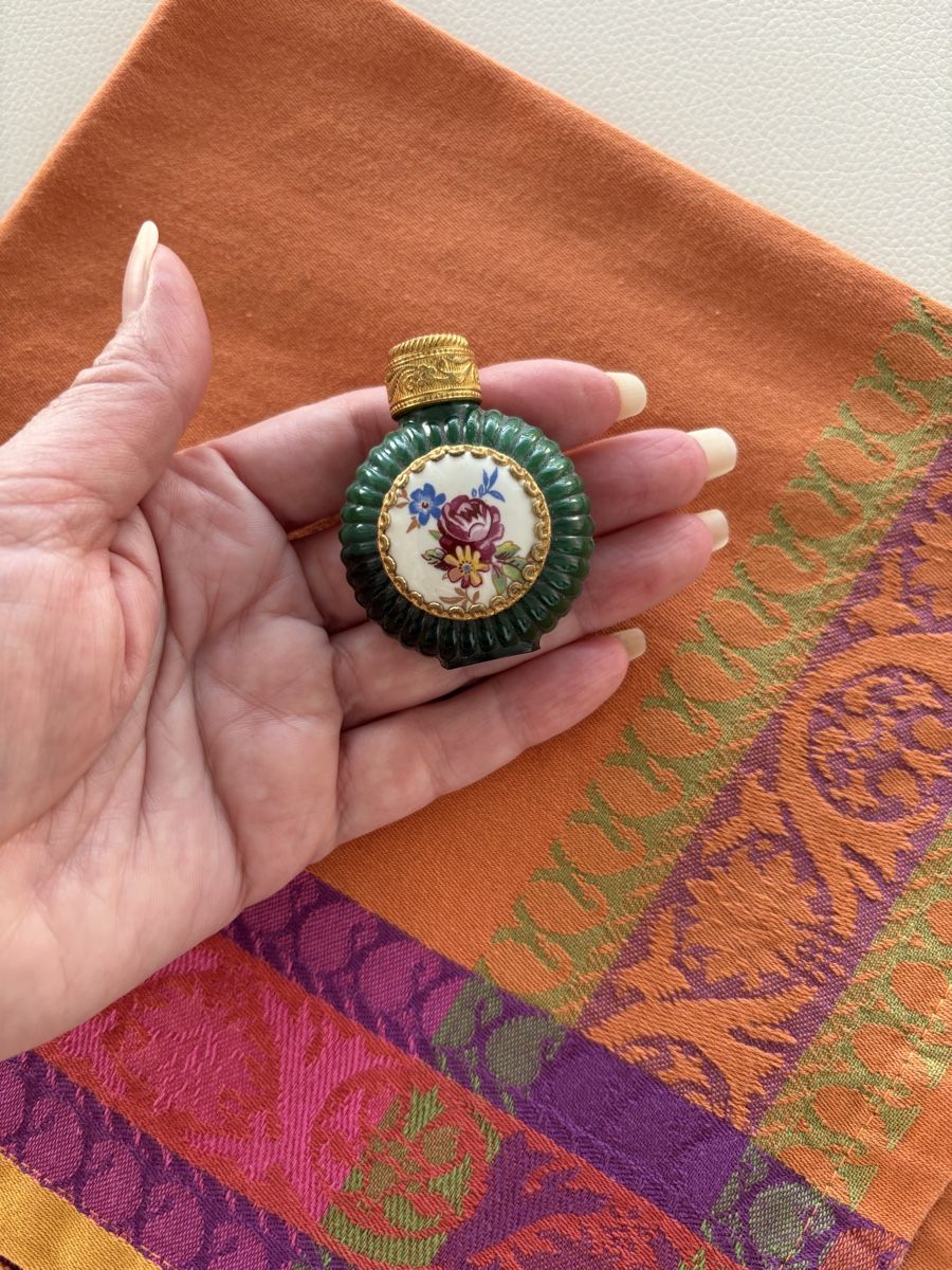 Flacons: perfume bottle, vintage,  malachite glass – Gebraucht aus Lausanne von oyu_hgg5 3