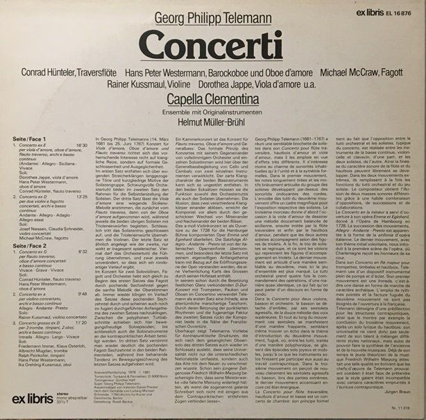 Dischi in vinile: Telemann - Concerti (LP) – Usato da Grüningen venduto da azulamarillo_vinyl 1