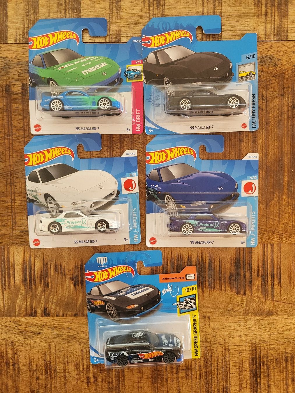 Hot Wheels Modellini d'auto: Hot Wheels Mazda RX-7 Sammlung 5 Stk. OVP – Nuovo e nell'imballaggio originale da Jona venduto da mjo_f5t2