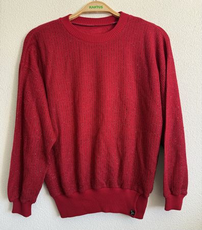 Pullover rot mit Glitzerfaden guter Zustand