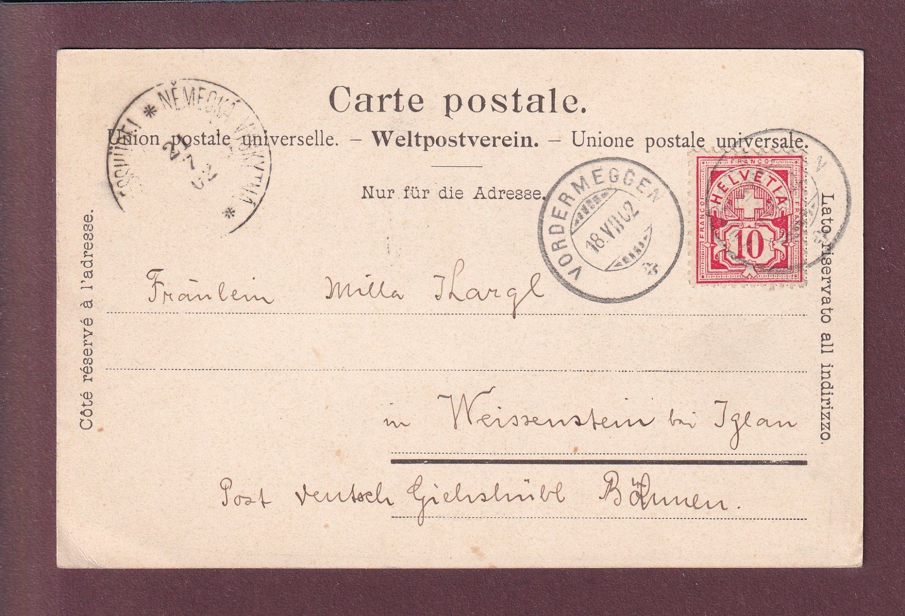 Cartes postales: LUZERN - Nölliturm - 1902 – D'occasion à Pully par nicecards 1